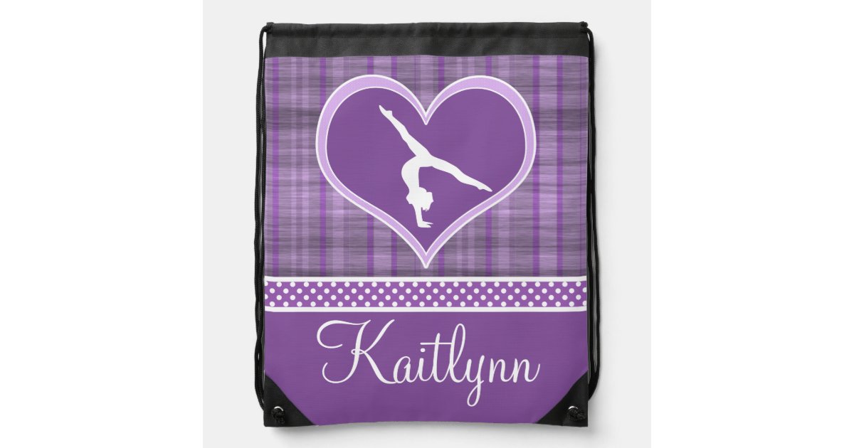Stripes and Dots Gymnastics Backpack Zazzle