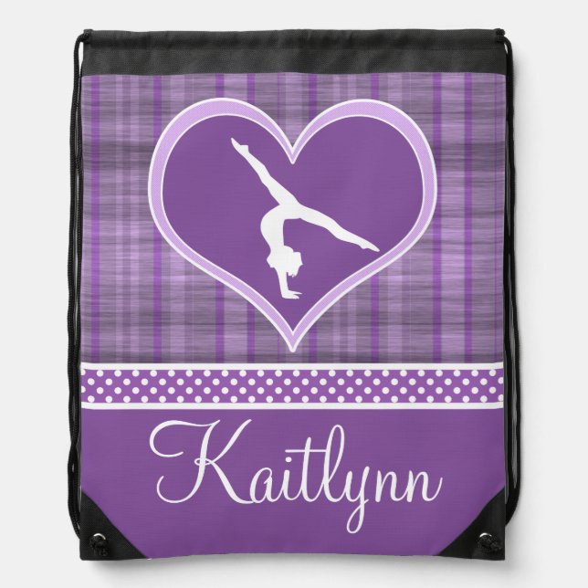 Stripes and Dots Gymnastics Backpack (Front)