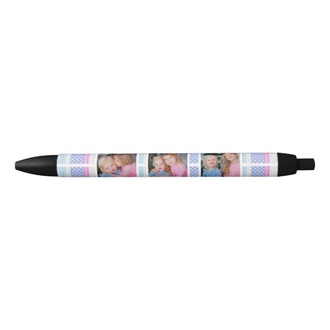 Stripes And Dots Personalized Photo Pen (Front)