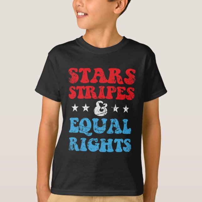 Stripes And Equal Rights 4th July Patriotic Womens T-Shirt (Front)