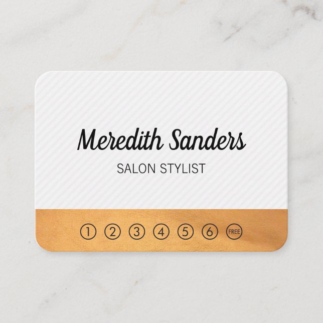 Stripes and Lux Trim / punch card (Front)