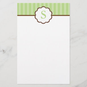 Stripes and Monogram Stationery