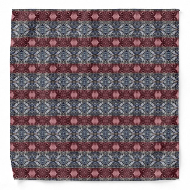 Stripes and Paisley Nature Bandana (Front)