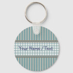 Stripes And Plaid Design Keychain at Zazzle