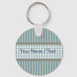 Stripes and plaid design keychain