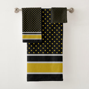 Stripes and Polka Dots Bath Towel Set