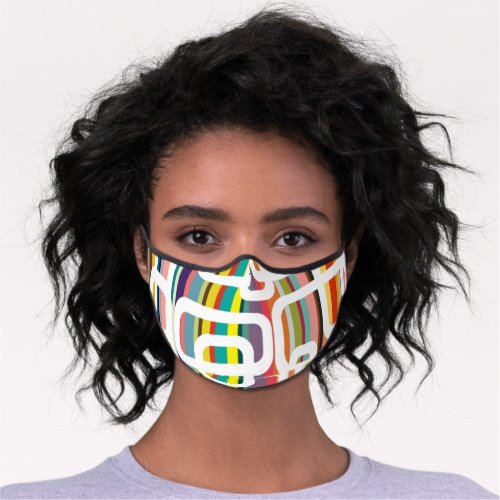 Stripes and Rectangles  Premium Face Mask