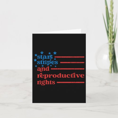 Stripes And Reproductive Rights 4th Of July Women Card