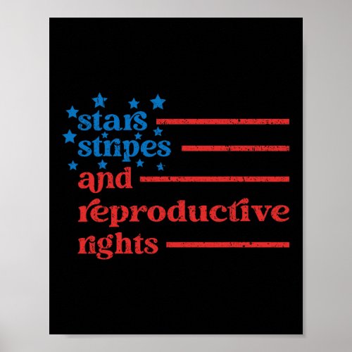 Stripes And Reproductive Rights 4th Of July Women Poster