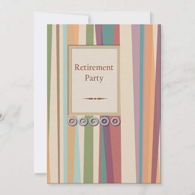 Stripes and Rivets Retirement Invitation (Front)