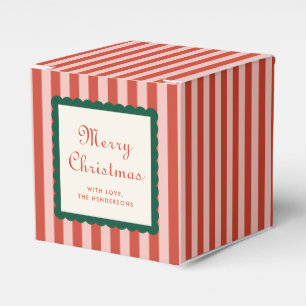 Stripes and Scallops Holiday Favor Boxes