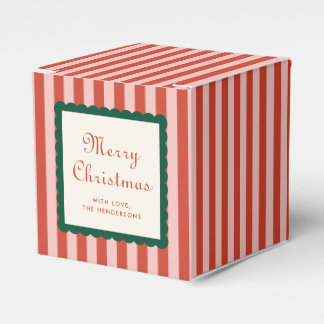 Stripes and Scallops Holiday Favor Boxes