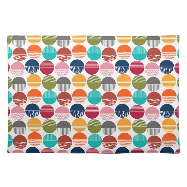 Stripes and Solids  Cloth Placemat (Front)