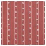 Stripes and Stars Red Fabric