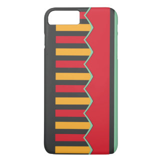 Stripes and waves in retro colors iPhone 8 plus/7 plus case