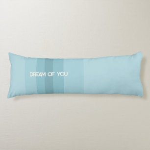 Stripes and Words on Pastel Blue Something Body Pillow