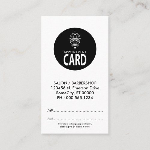 stripes appointment card