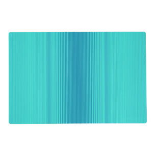 Stripes - Aqua Turquoise Cyan Blue Placemat