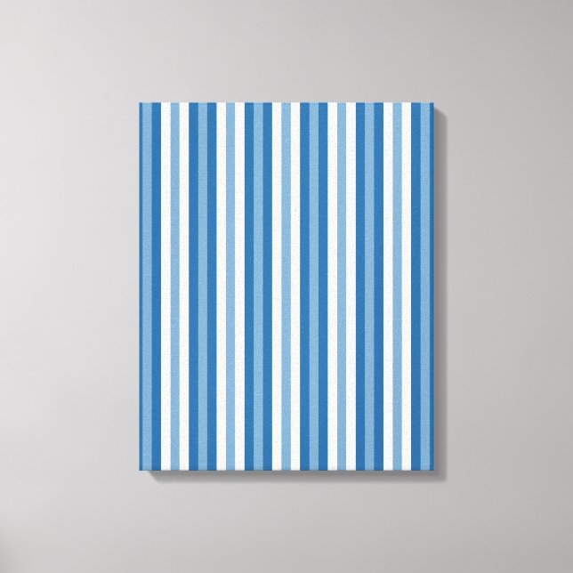 Stripes Background Blue and White Canvas Print (Front)