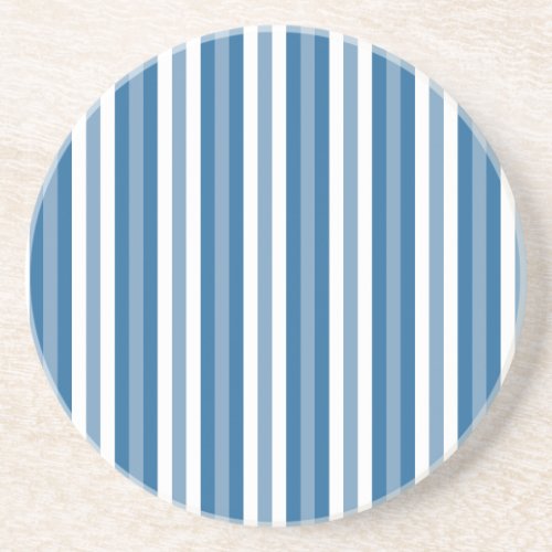 Stripes Background Blue and White Coaster