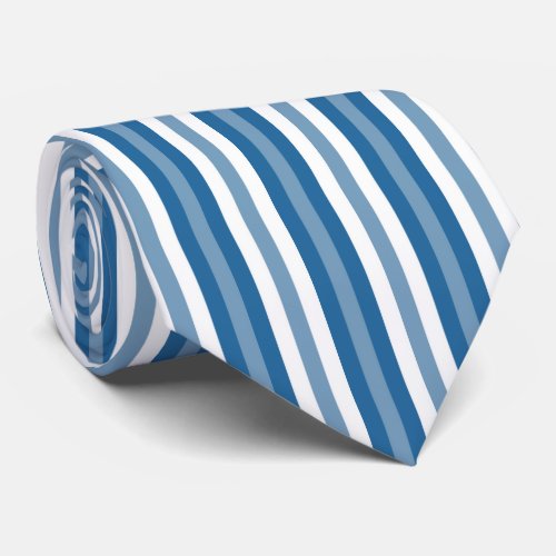 Stripes Background Blue and White Neck Tie