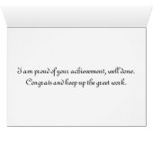 Stripes Badge Congratulation Cards (Inside Horizontal (Bottom))