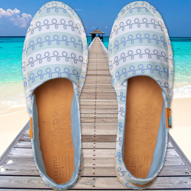 Stripes - Beach Blue Ombre Espadrilles (Stripes - Beach Blue Ombre Espadrilles)