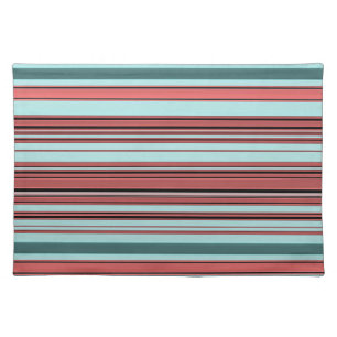 Stripes - Begonia and Teal Placemat