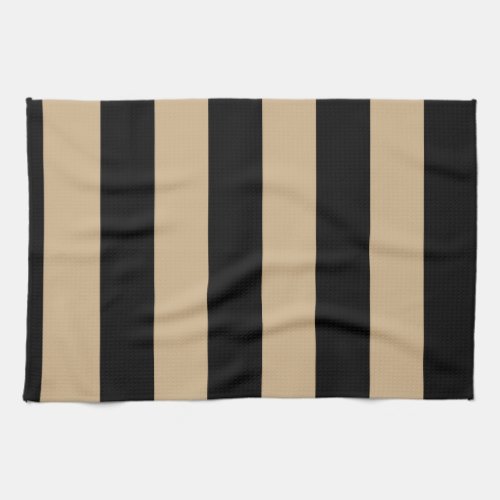 Stripes _ Black and Tan Towel