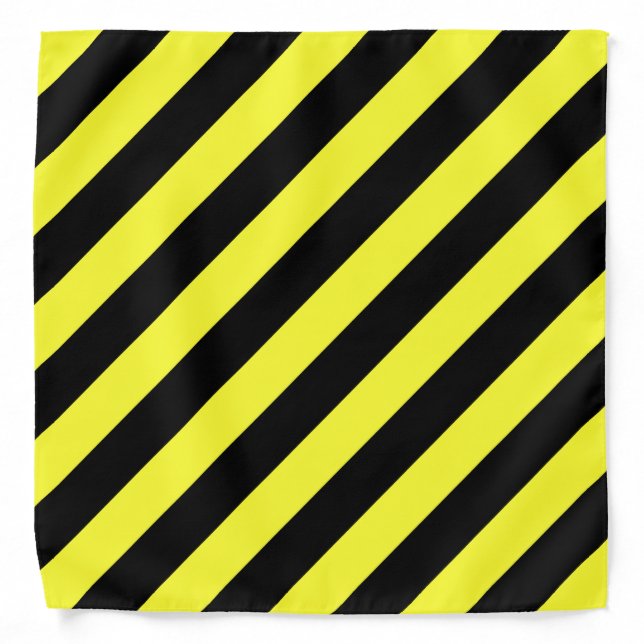 stripes black and yellow bandana (Front)