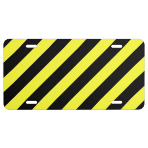 stripes black and yellow license plate