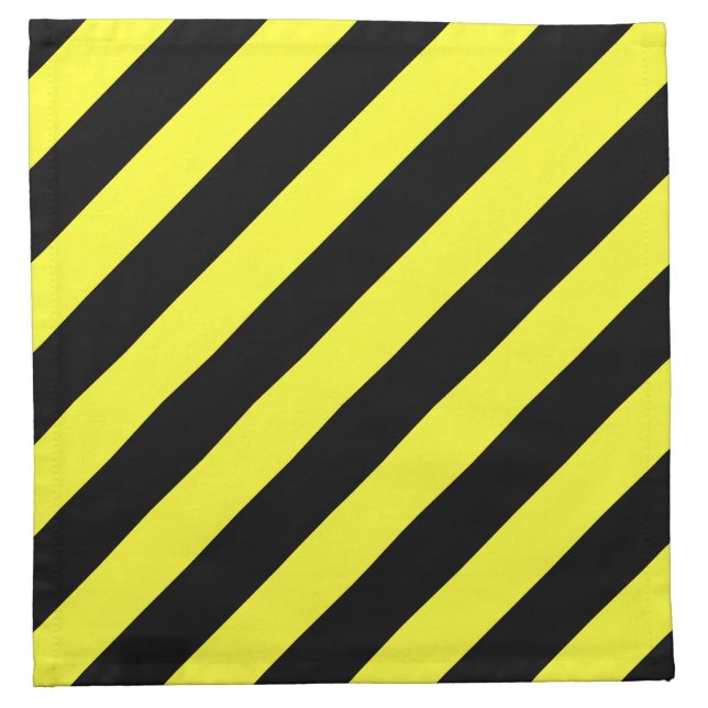 stripes black and yellow napkin (Front)