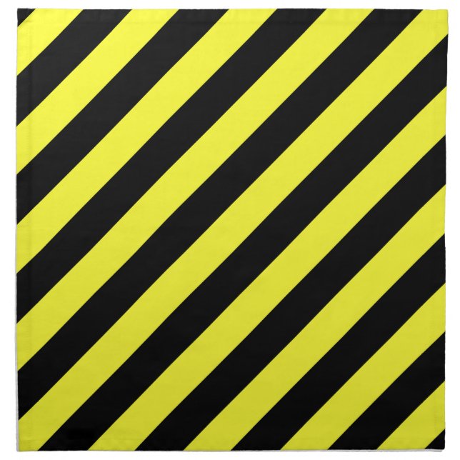 stripes black and yellow napkin (Front)