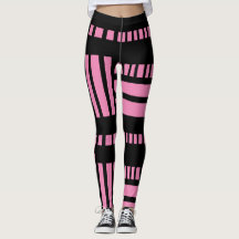 Stripes.Black White 01 Pink BG