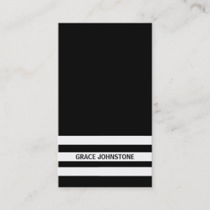 Stripes / Black & White Business Card