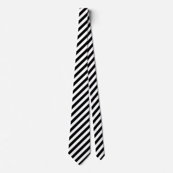 Stripes Black White Tie by ZionMade at Zazzle