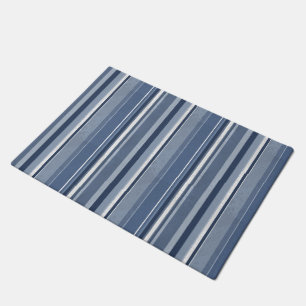 Stripes Blue Doormat