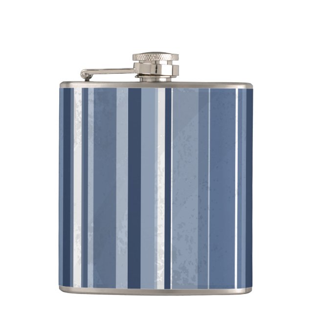 Stripes Blue Flask (Front)