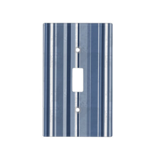 Stripes Blue Light Switch Cover