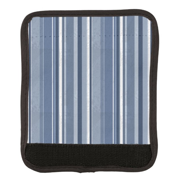 Stripes Blue Luggage Handle Wrap (Front)