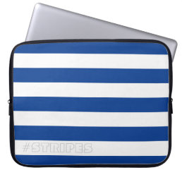 STRIPES Blue on any Color Laptop Sleeve
