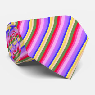 Stripes - Blue Purple Green Yellow Orange Pink Red Tie