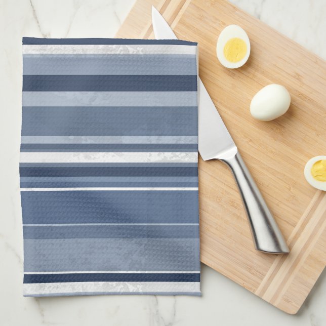 Stripes Blue Towel (Quarter Fold)