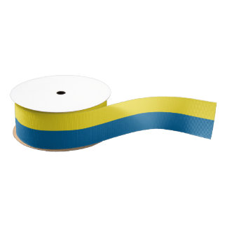 Stripes | Blue & Yellow | Customizable Grosgrain Ribbon