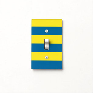 Stripes Blue & Yellow Customizable Light Switch Cover