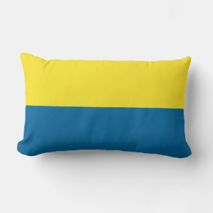 Stripes   Blue & Yellow   Customizable Lumbar Pillow