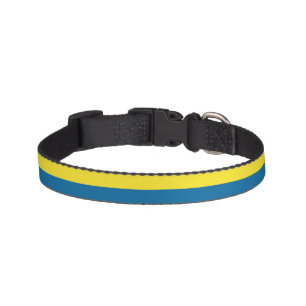 Stripes   Blue & Yellow   Customizable Pet Collar