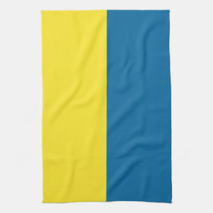 Stripes   Blue & Yellow   Customizable Towel