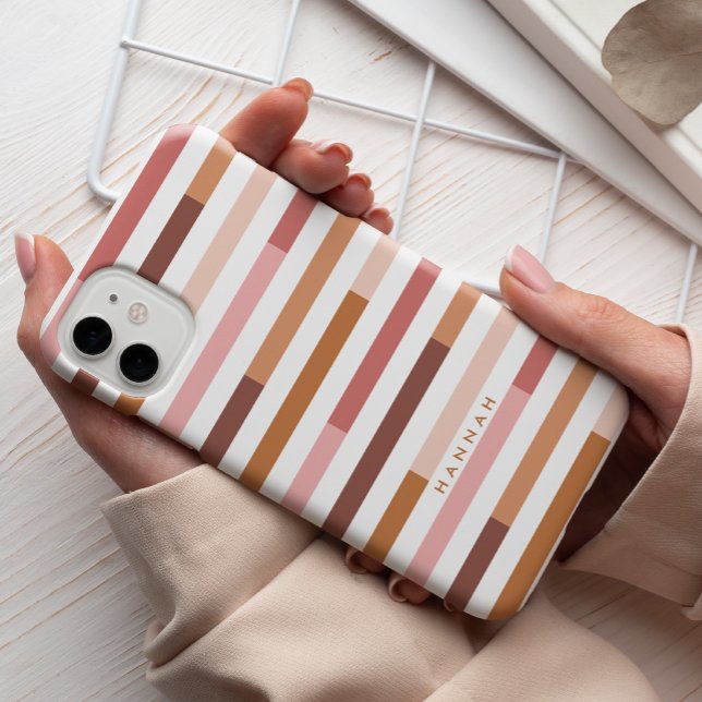 Stripes Blush Neutral Modern Case-Mate iPhone Case (Creator Uploaded)