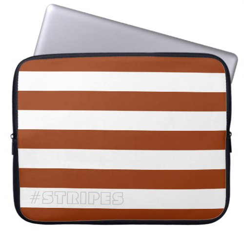 STRIPES Brown on any Color Laptop Sleeve